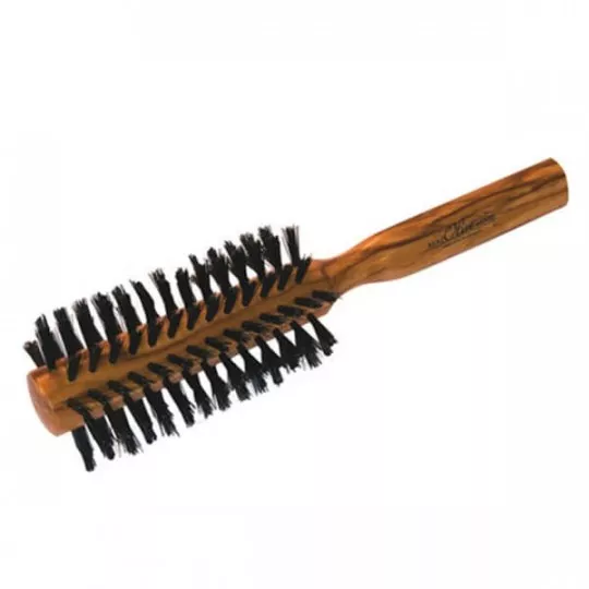 Round hairbrush in olive wood