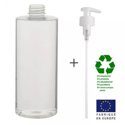 [I891] Transparent PET Cream Pump Bottle 500mL